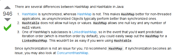 difference between HashMap and HashTable